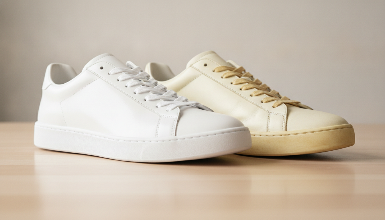 Sneakers en cuir jaunies : les remettre à neuf en 2026