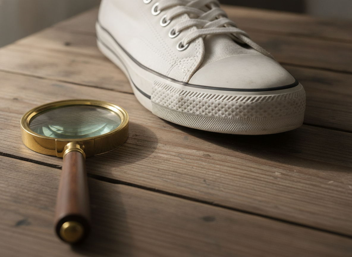 Gros plan couture T-toe et semelle Samba OG pour vérification authenticité avant achat seconde main