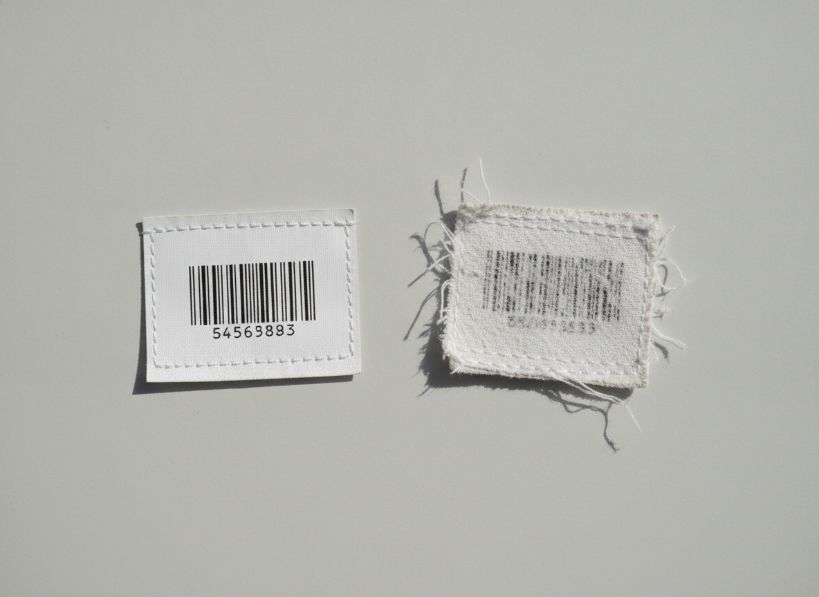 Comparaison étiquette intérieure originale vs contrefaçon pour identifier une fake sneaker