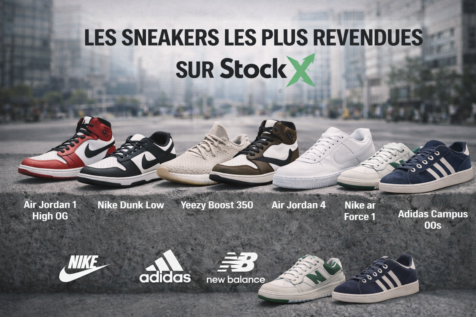 Les sneakers les plus revendues sur StockX en 2026