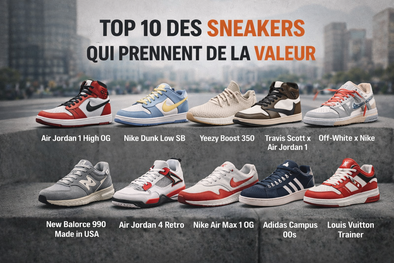 Top 10 des sneakers qui prennent de la valeur