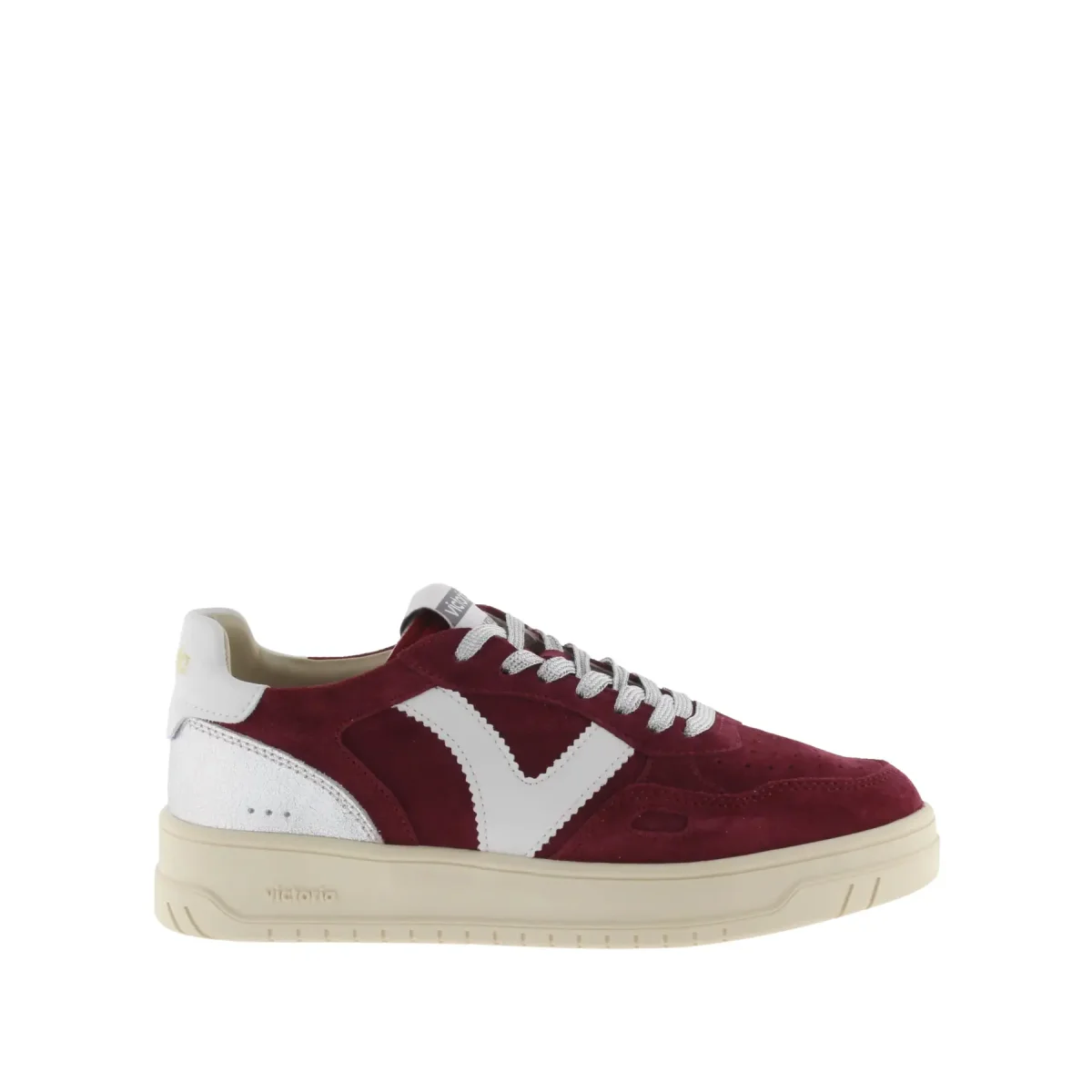 Victoria Baskets en cuir fendu et contraste femme Victoria Seul