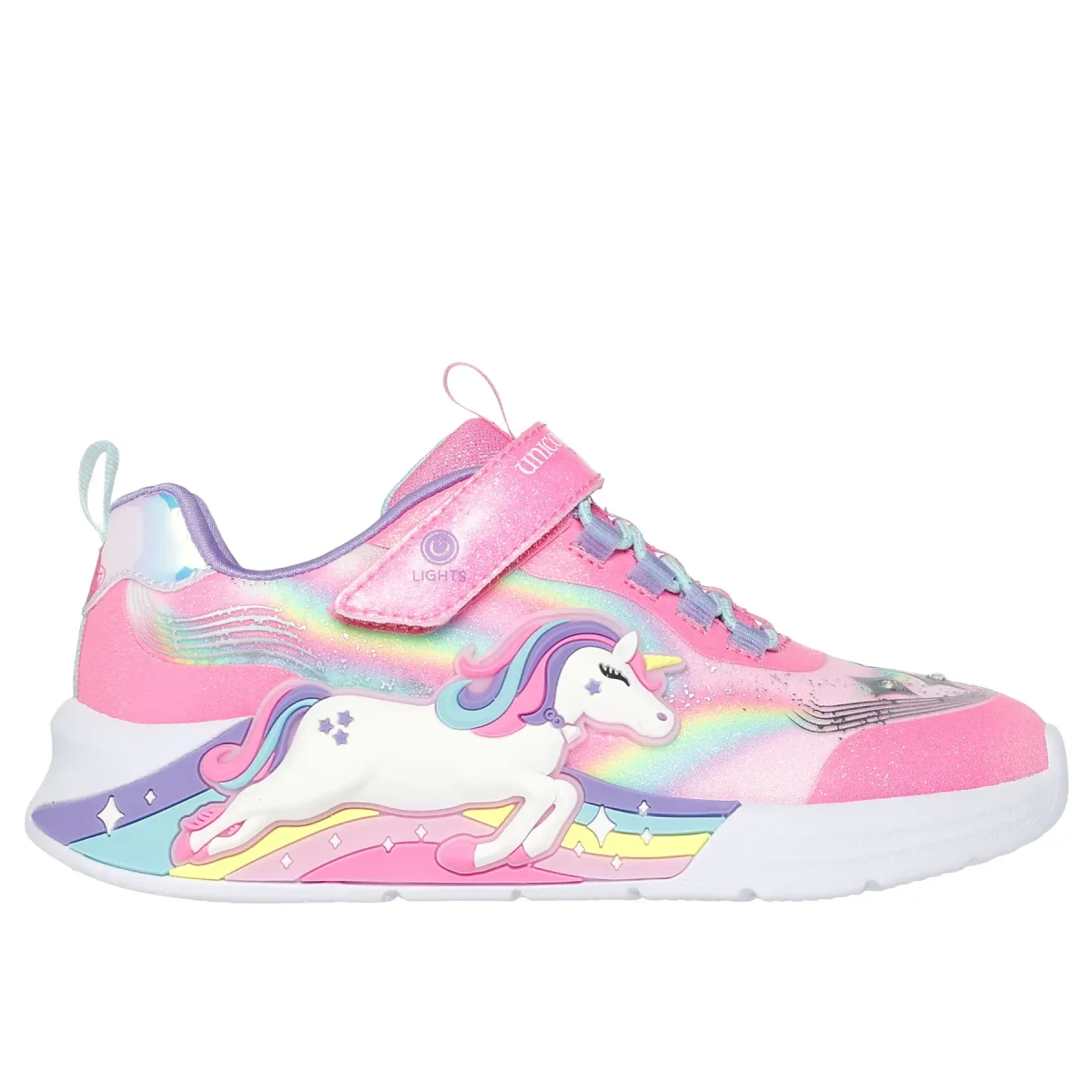 Skechers Baskets fille Skechers S-Lights Unicorn Chaser