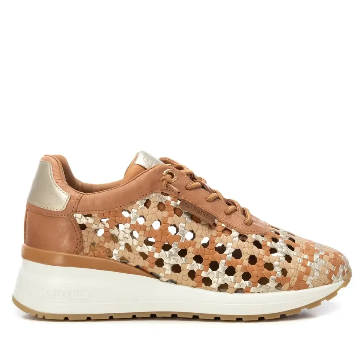Carmela Baskets design tressé avec détails métalliques en cuir femme Carmela